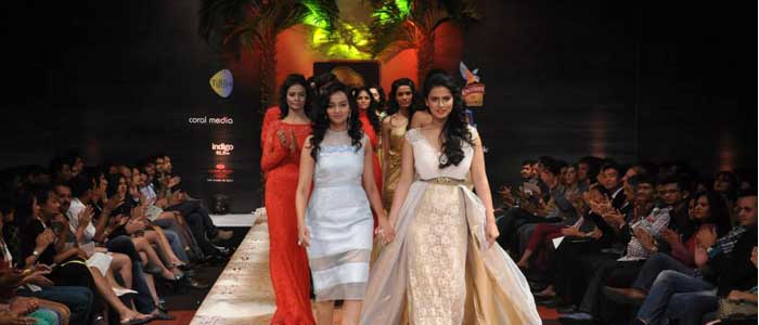 Designer Michelle Salins with Sharmila Mandre at BFW 10